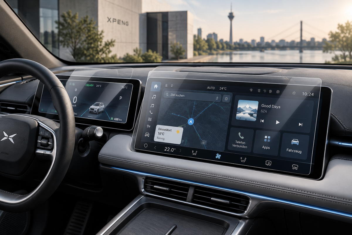 Displayschutz für Infotainment und Tacho im XPENG G9