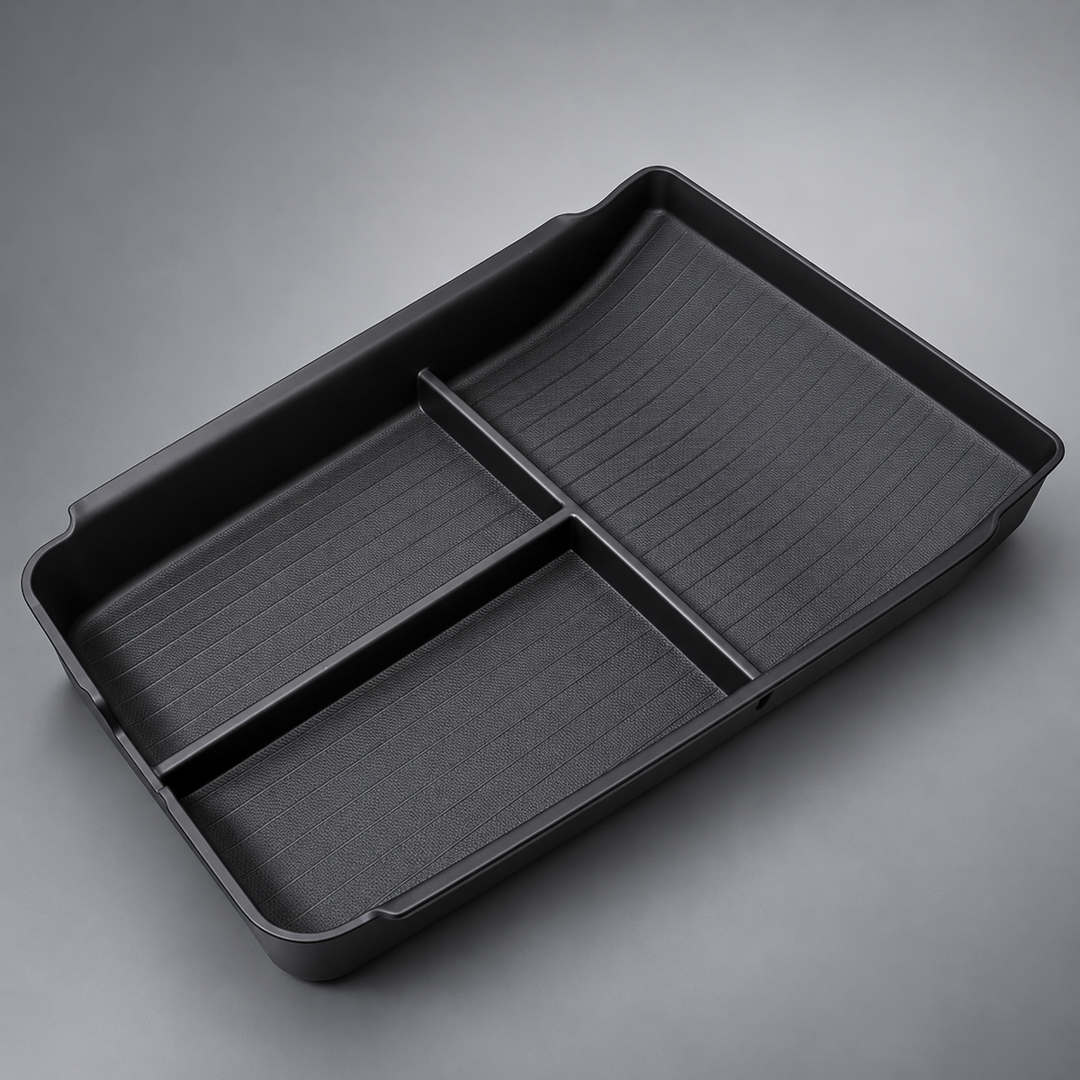 Schwarzer Silikon-Organizer für die untere Mittelkonsole des XPENG G9 2022–2026